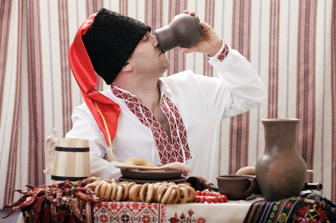 Ukrainian Cossack in national dress